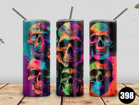 20oz Skinny Tumbler Skull PNG Review