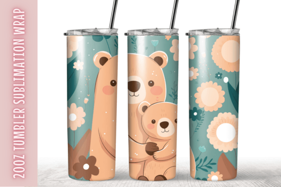 Bear Family Tumbler Wrap
