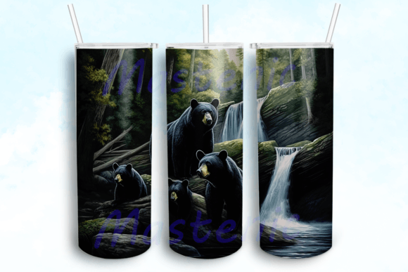 Black Bears 20oz Skinny Tumbler