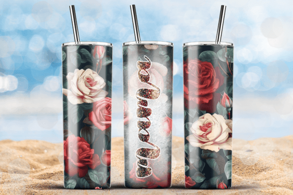 Mama Rose Flower 20oz Tumbler Seamless