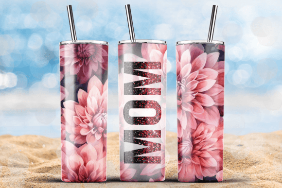 Mom Dahlia Flower 20Oz Tumbler Seamless