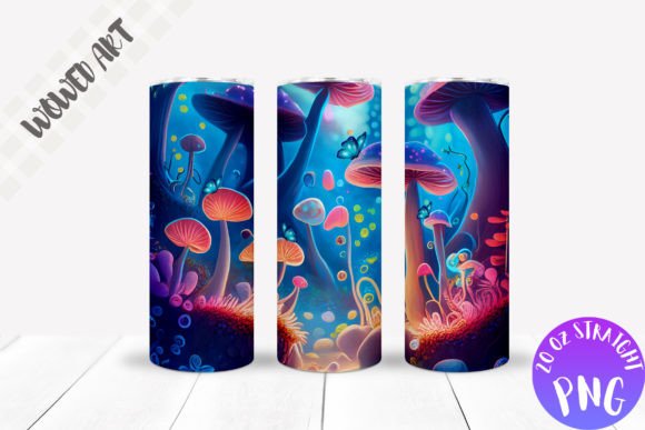 Neon Mushroom Tumbler Wrap