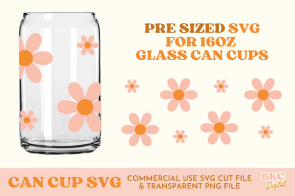 Retro Daisies Can Wrap