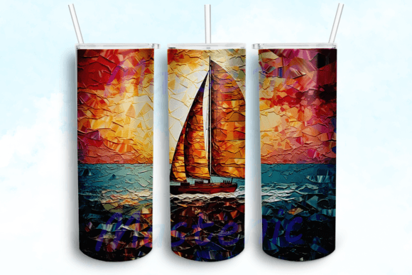 Sailboat Sublimation Design for Straight