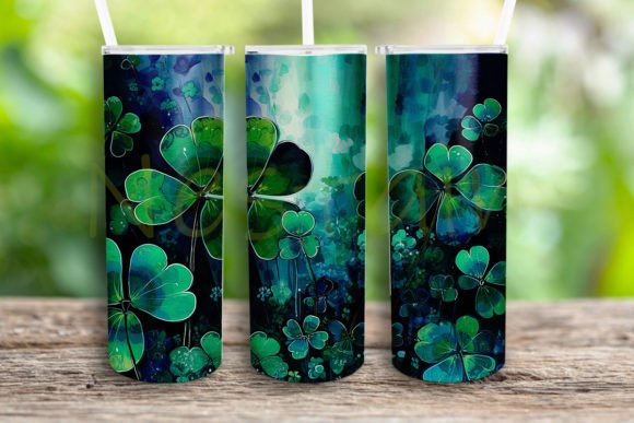 St Patricks Day Shamrocks 20oz Tumbler