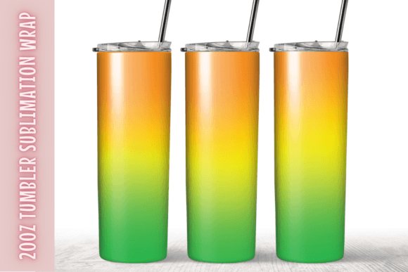 Summer Ombre 20oz Skinny Tumbler Wrap